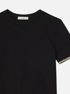 Beaded Tee in Black