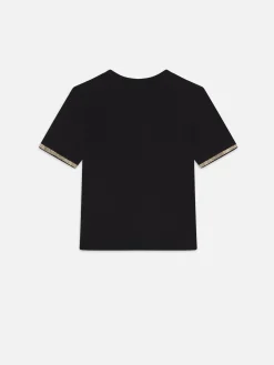 Beaded Tee in Black
