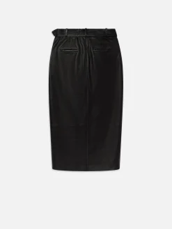 Biker Pencil Skirt in Black