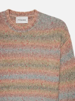 Brushed Tweed Sweater in Soft Lavender Multi