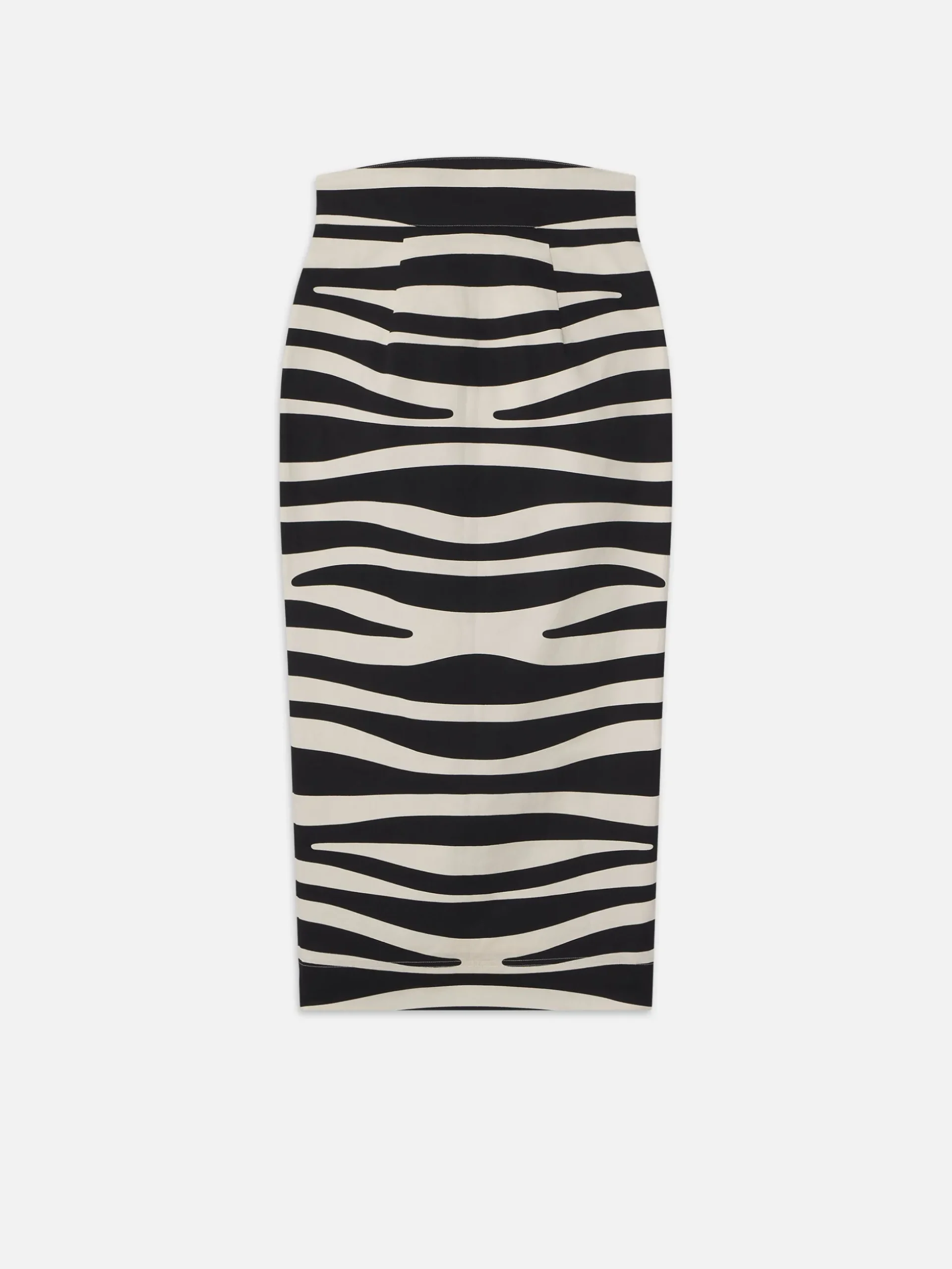 Button Front Skirt in Black Multi