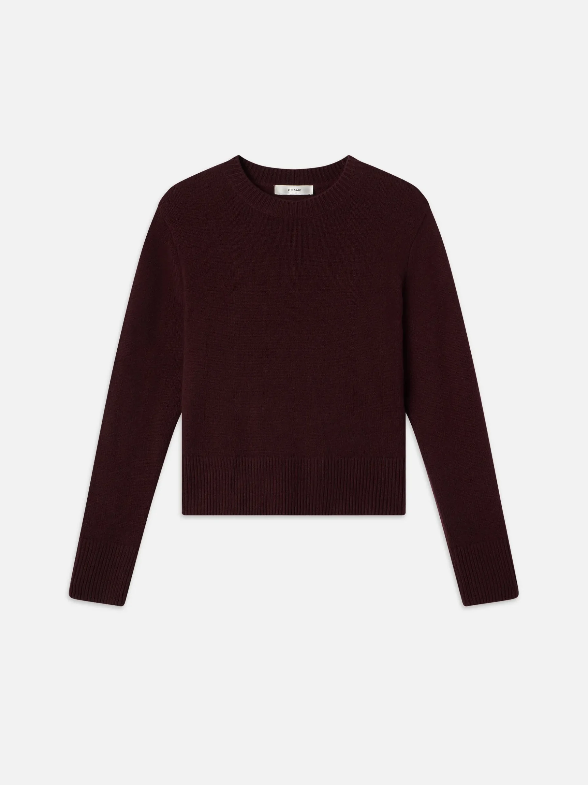 Cashmere Clean Crew in Deep Burgundy