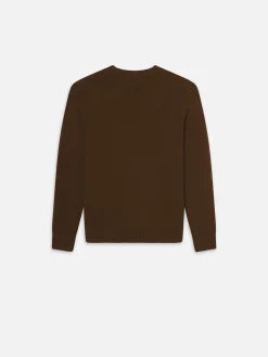 Cashmere Crewneck Sweater in Dark Camel