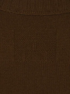 Cashmere Crewneck Sweater in Dark Camel