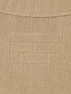 Cashmere Crewneck Sweater in Sand Beige