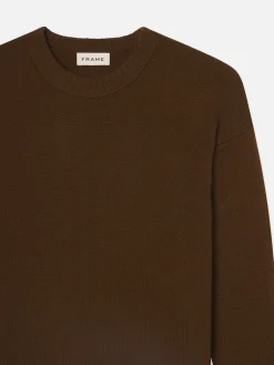 Cashmere Crewneck Sweater in Dark Camel