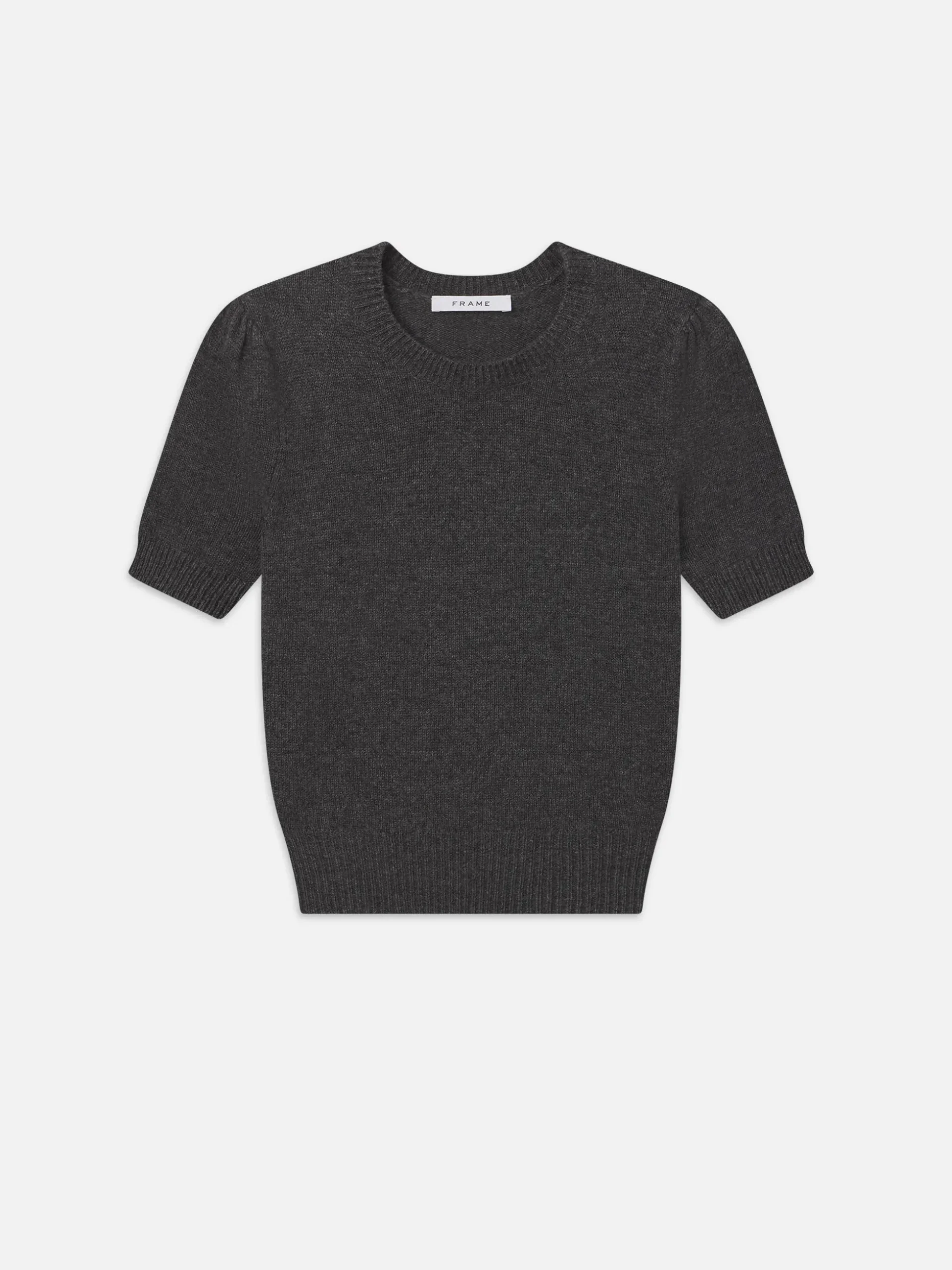 Cashmere Gathered Sweater in Dark Gris Heather