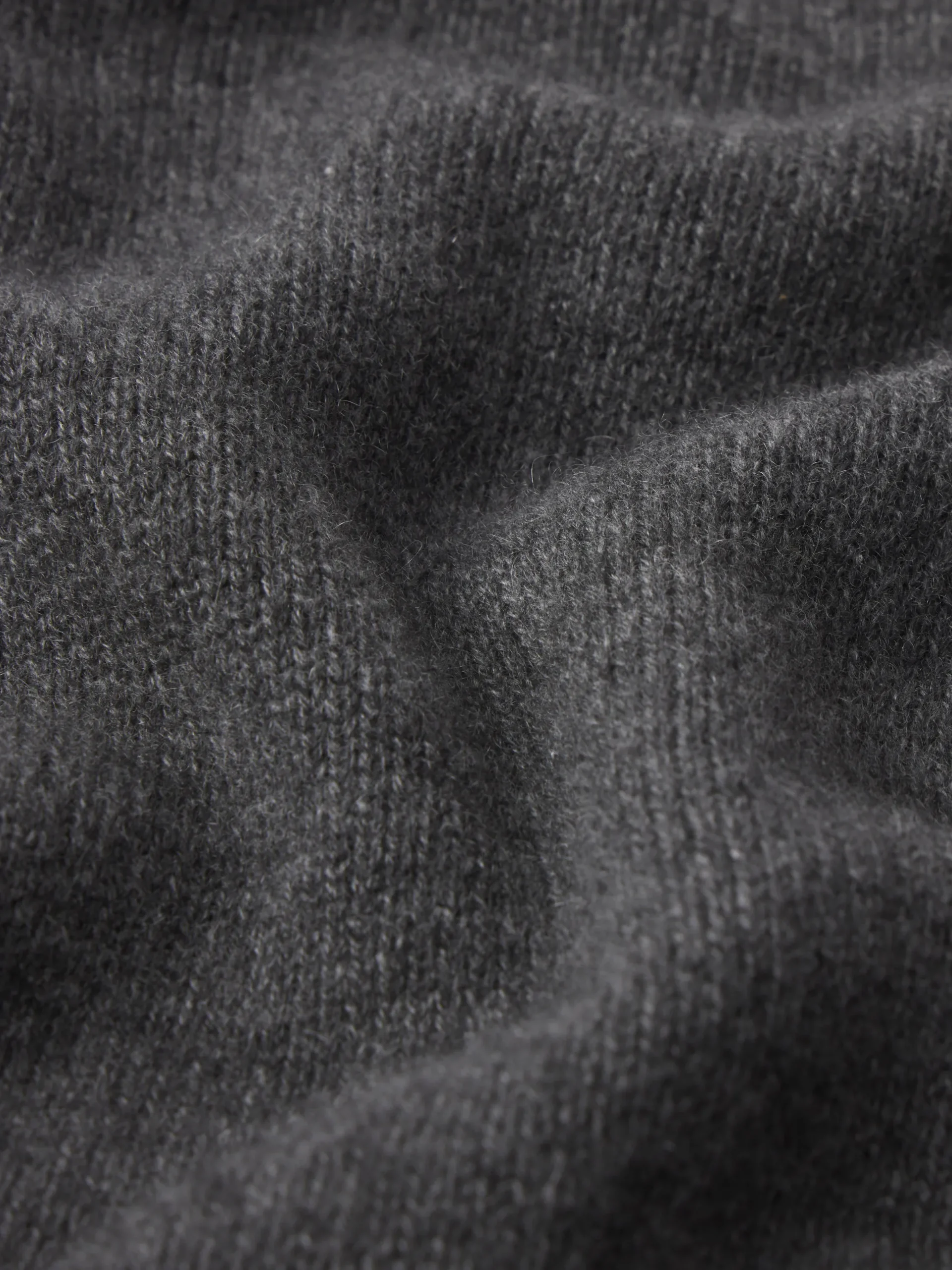 Cashmere Gathered Sweater in Dark Gris Heather