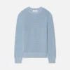 Cotton Blend Sweater in Light Blue
