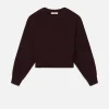 Dolman Crew Sweater in Burgundy