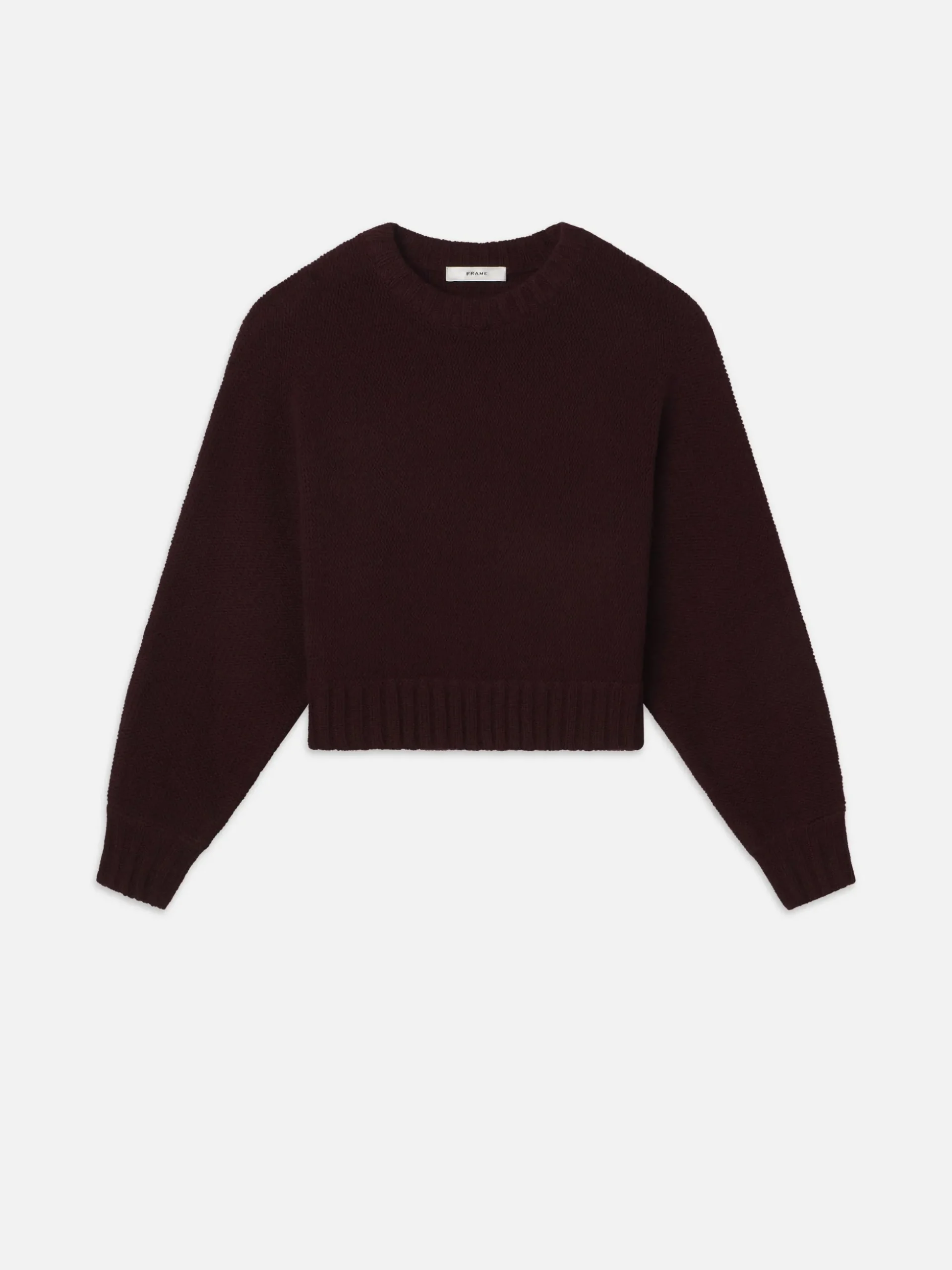 Dolman Crew Sweater in Burgundy