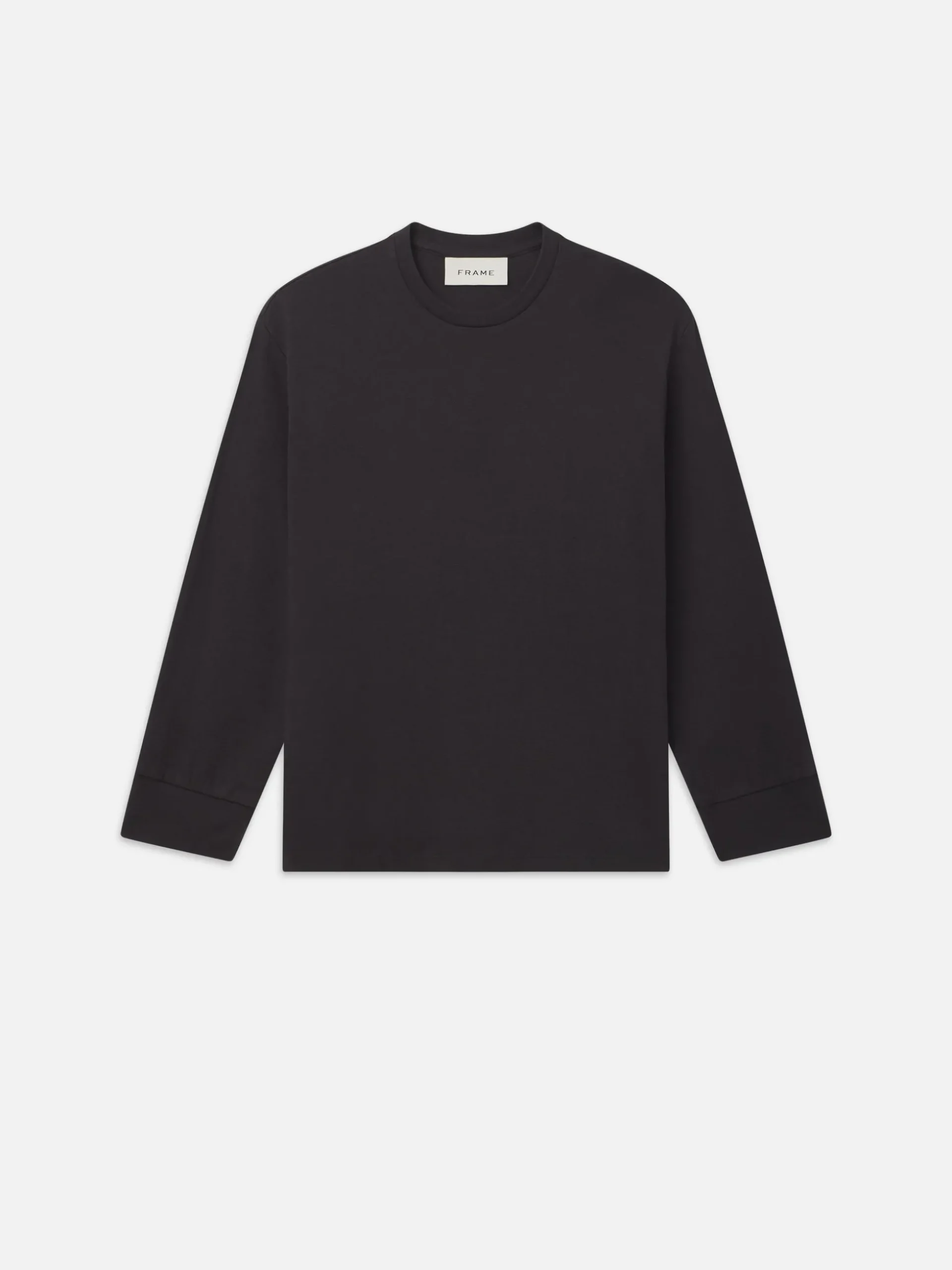 Duo Fold Long Sleeve Crew in Dark Grey
