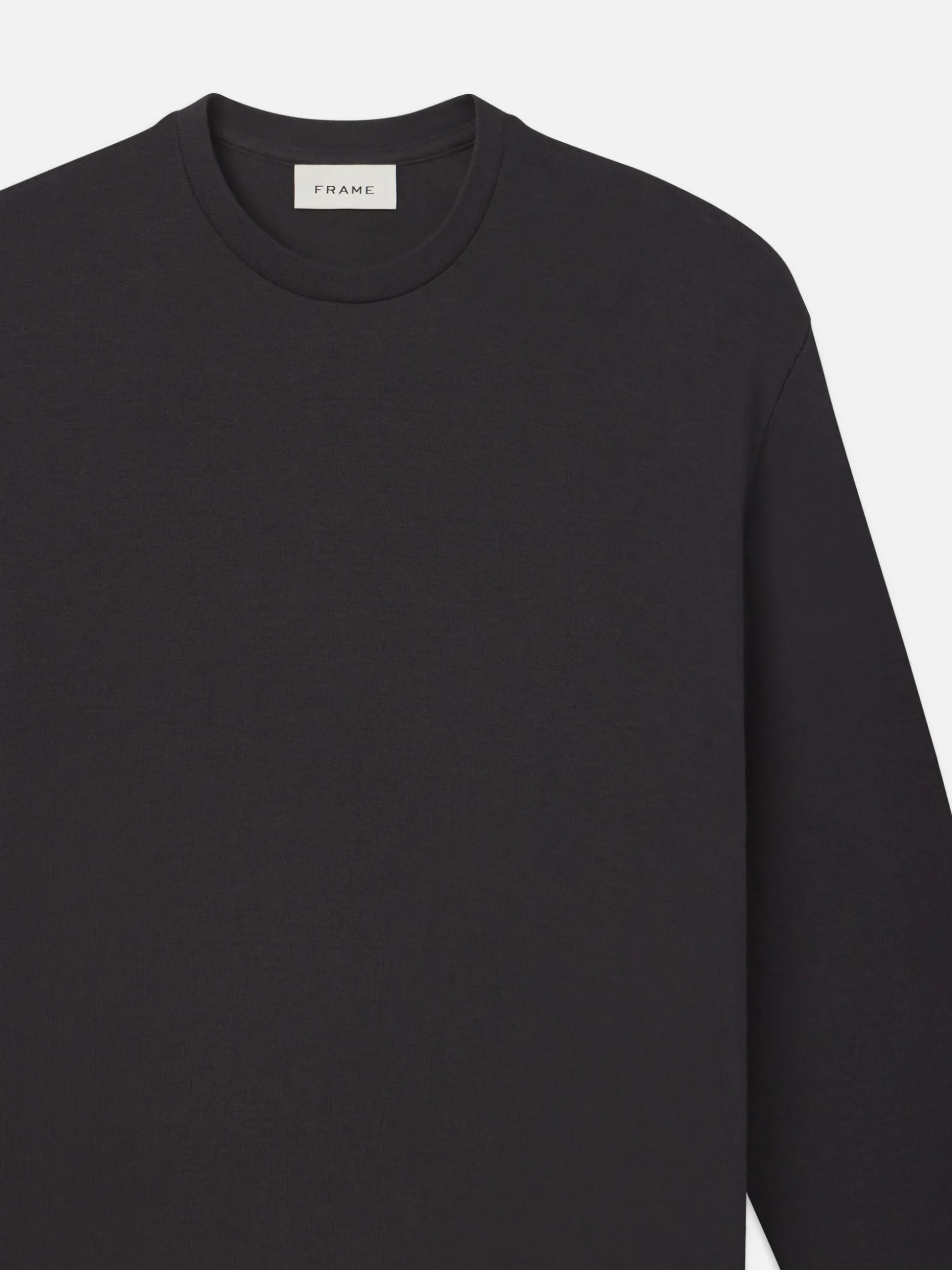 Duo Fold Long Sleeve Crew in Dark Grey