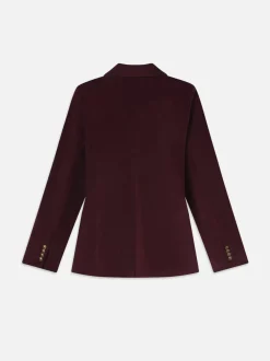 Everyday Velvet Blazer in Wine