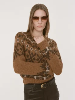 Fair Isle Sweater in Camel Multi