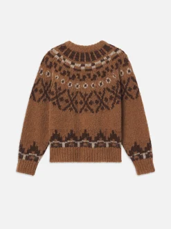 Fair Isle Sweater in Camel Multi