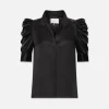 Gillian Top in Glossy Noir