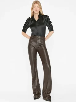 Gillian Top in Glossy Noir