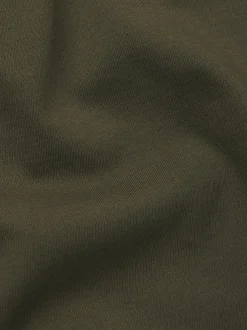 Handkerchief Hem Jersey Dress in Rich Military