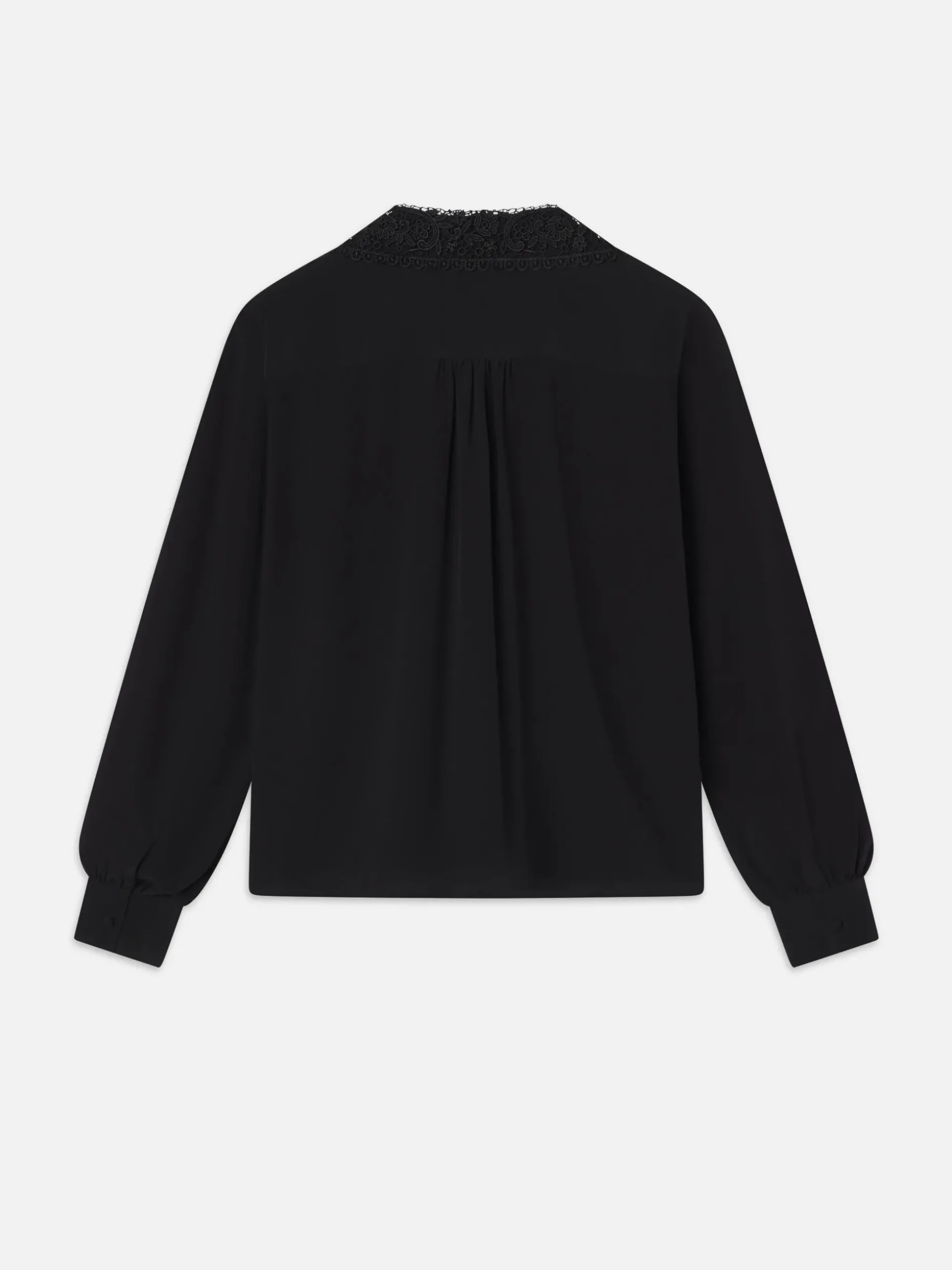 Lace Collar Blouse in Black