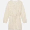 Lace Tassel Dress in Cream