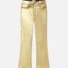 Le Crop Mini Boot in Gold Chrome