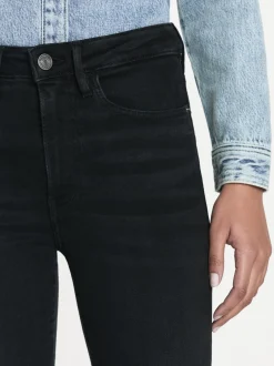Le Crop Mini Boot Raw Fray in Blackthorn