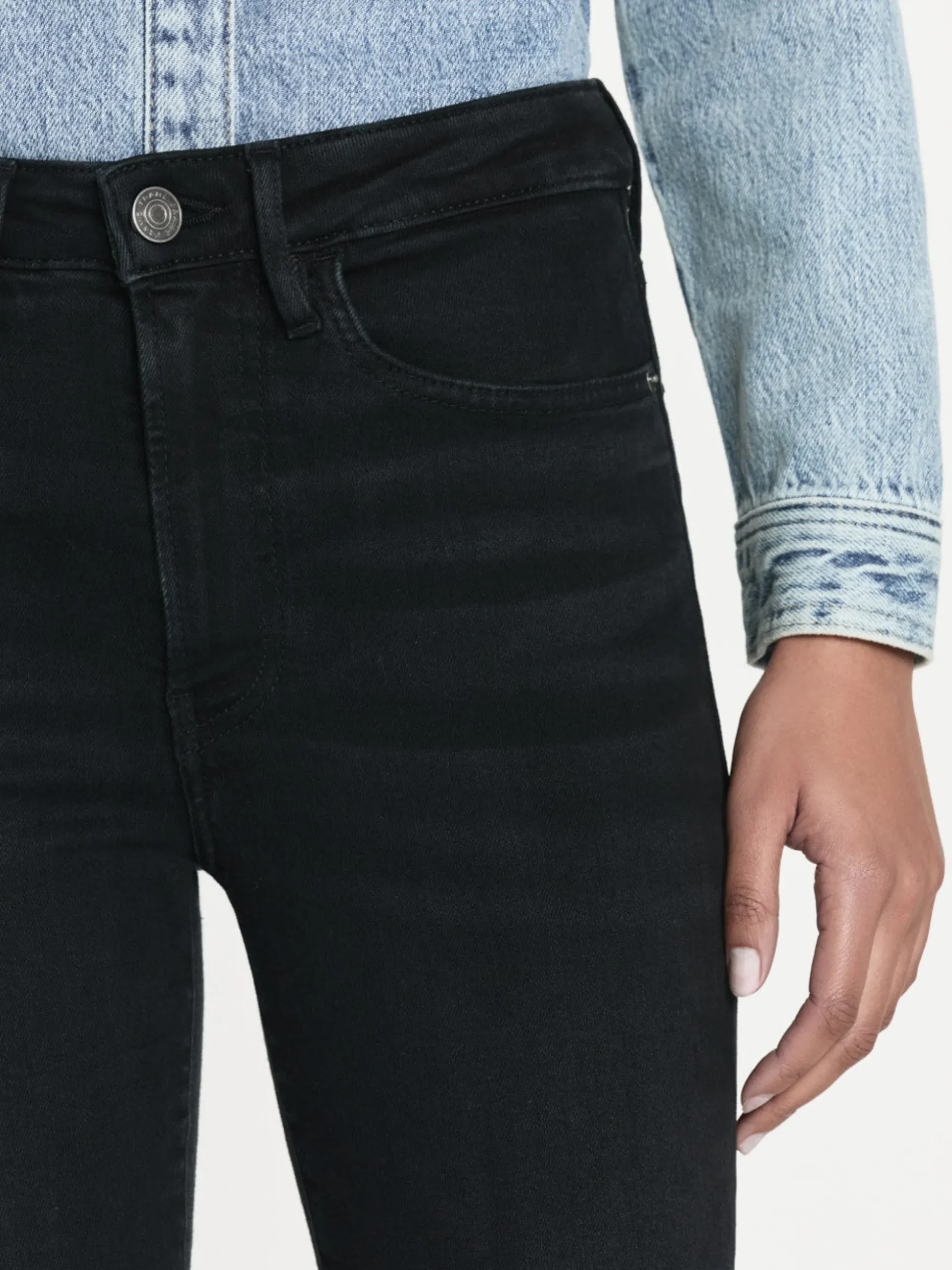 Le Crop Mini Boot Raw Fray in Blackthorn