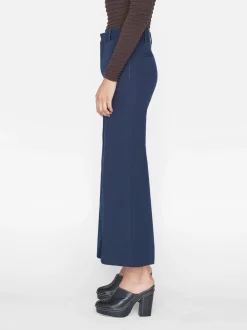 Le Crop Palazzo Trouser in Navy