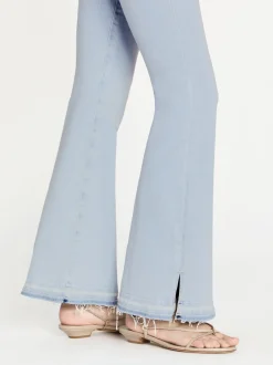 Le Easy Flare Released Fray Side Slit in Clarity