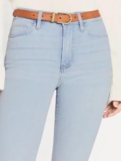 Le Easy Flare Released Fray Side Slit in Clarity