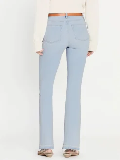 Le Easy Flare Released Fray Side Slit in Clarity