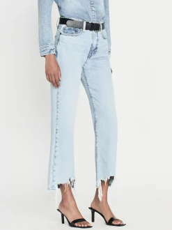 Le Jane Crop Bite Hem in Fizz Indigo