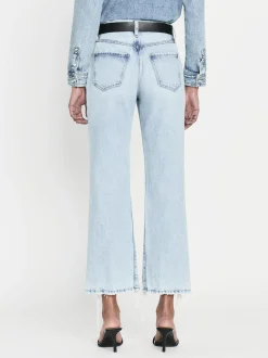 Le Jane Crop Bite Hem in Fizz Indigo