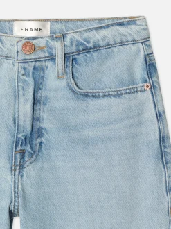 Le Jane Crop Bite Hem in Fizz Indigo