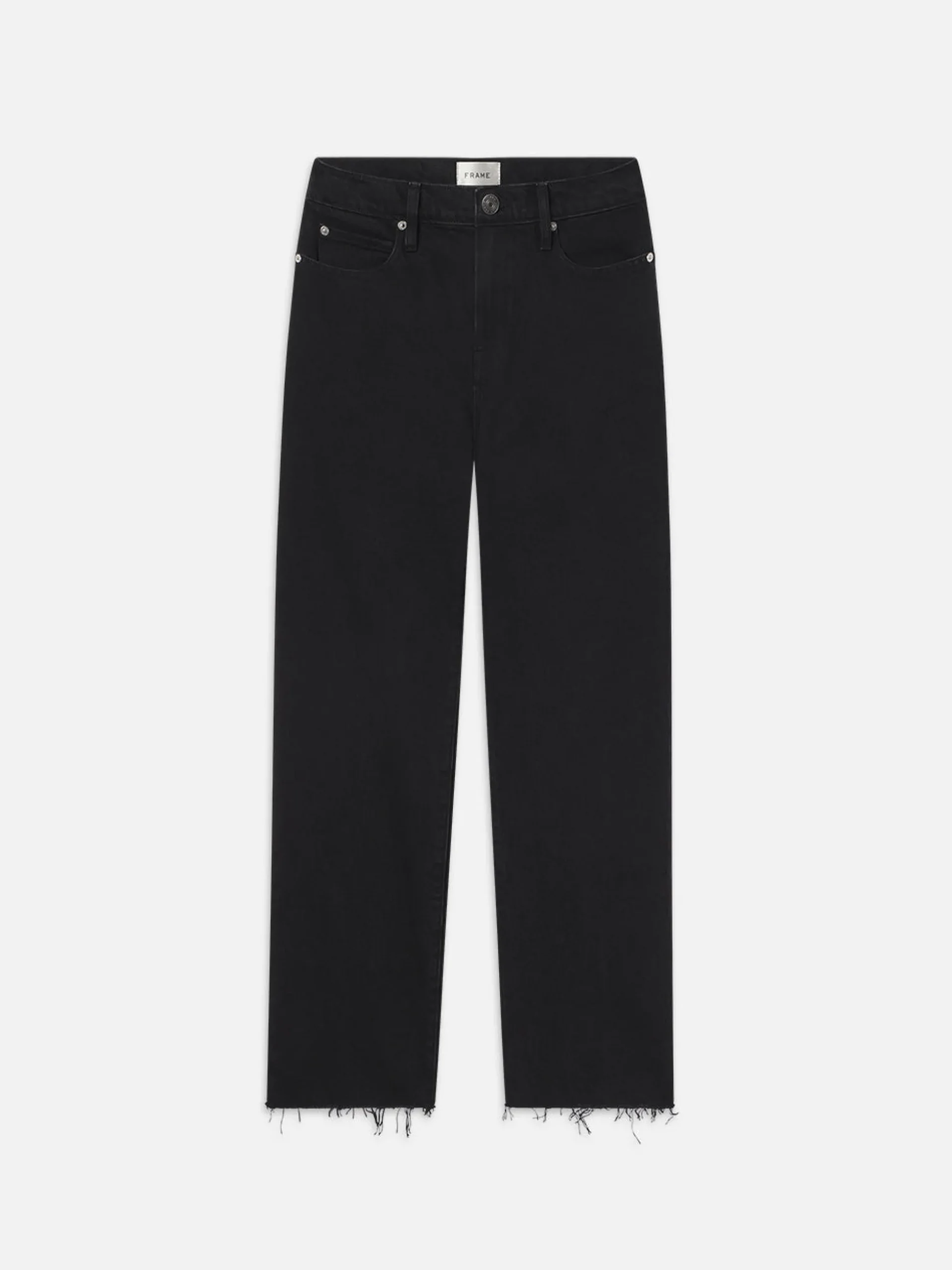 Le Jane Crop Raw Fray in Black
