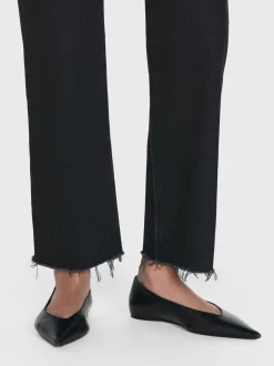 Le Jane Crop Raw Fray in Black