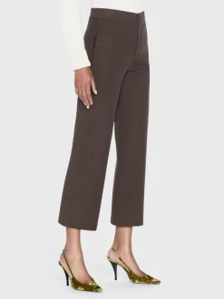 Le Jane Crop Trouser in Chocolate Brown