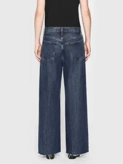 Le Low Baggy Wide Leg in Blindspot Raw Fray