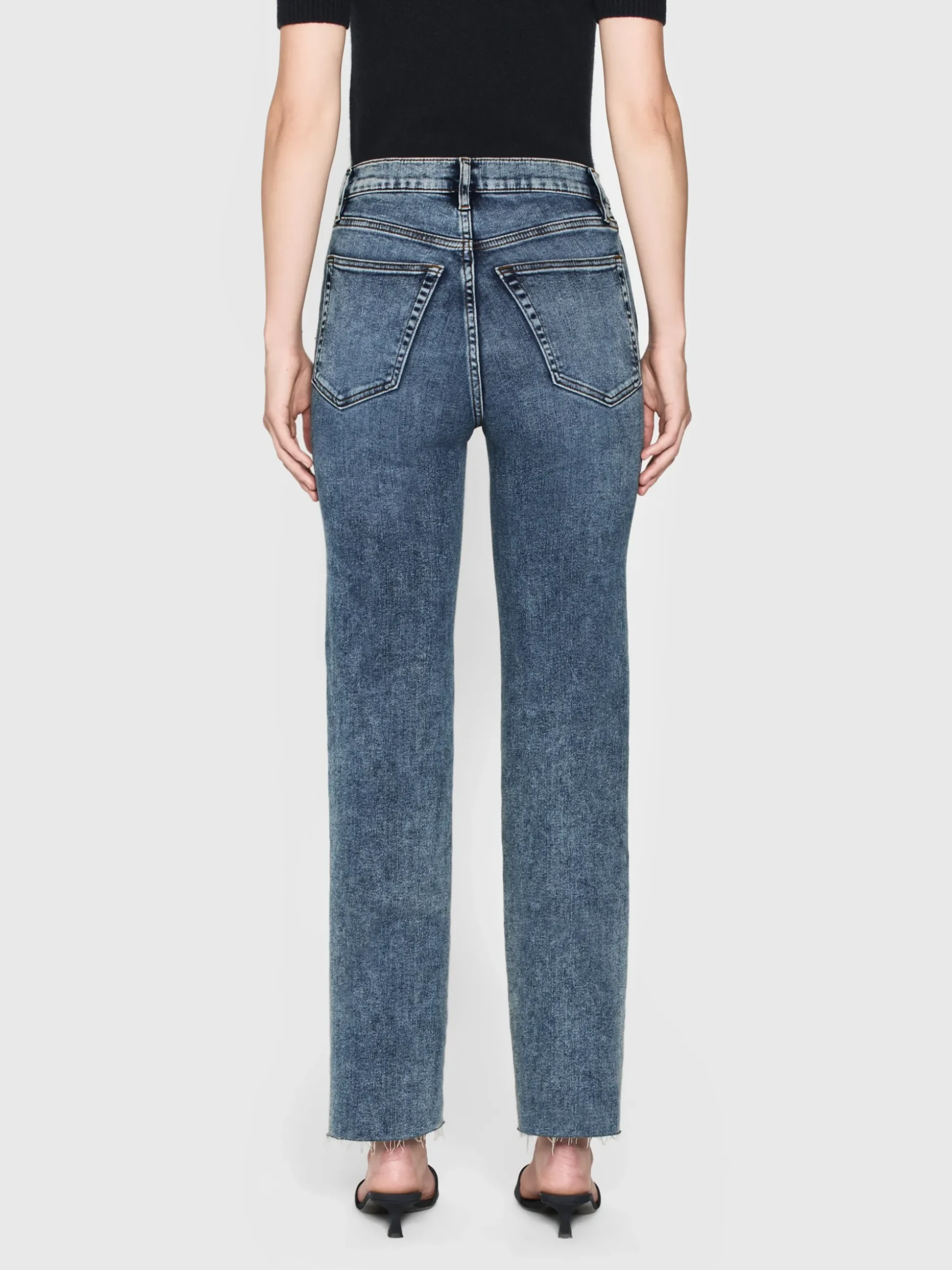 Le Sleek Straight in Rowley Raw Fray