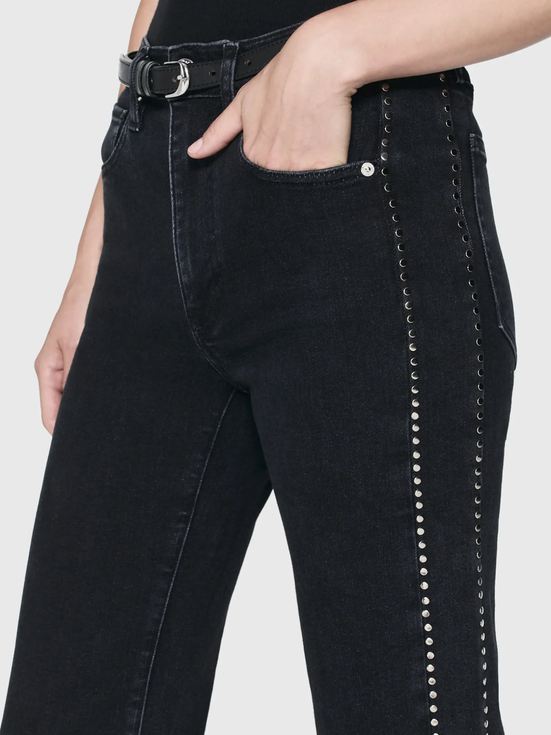 Le Sleek Straight Studded in Astronaut