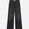 Le Slim Palazzo Raw Fray in Claudius