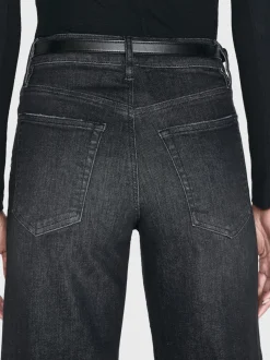 Le Slim Palazzo Raw Fray in Claudius