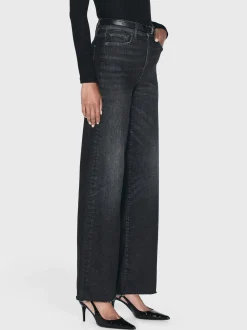 Le Slim Palazzo Raw Fray in Claudius