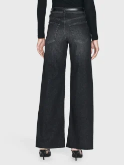 Le Slim Palazzo Raw Fray in Claudius