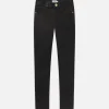 Leather Le High Skinny in Washed Black