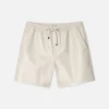 Leather Volley Short in White Canvas