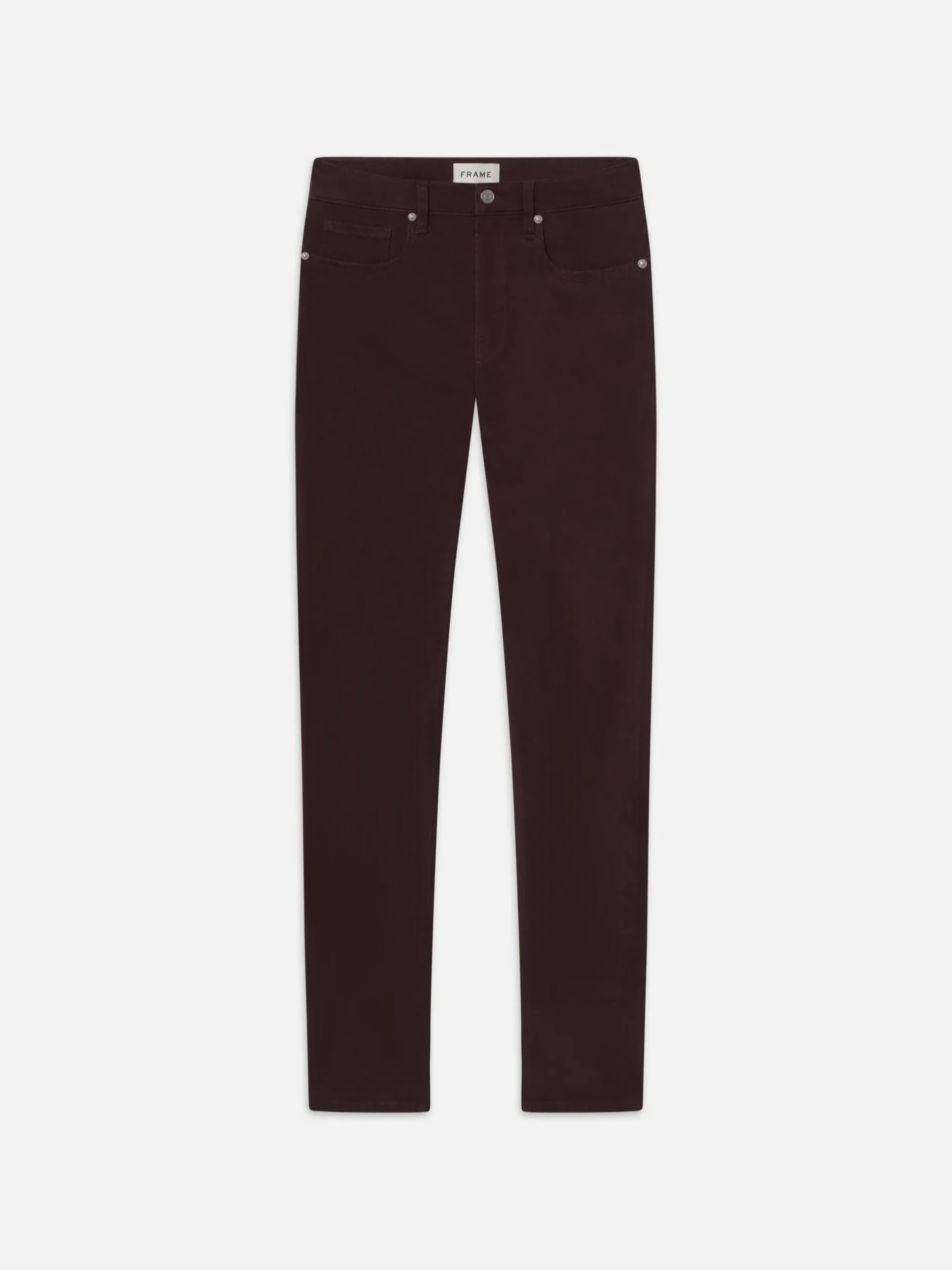L'Homme Slim Brushed Twill in Wine