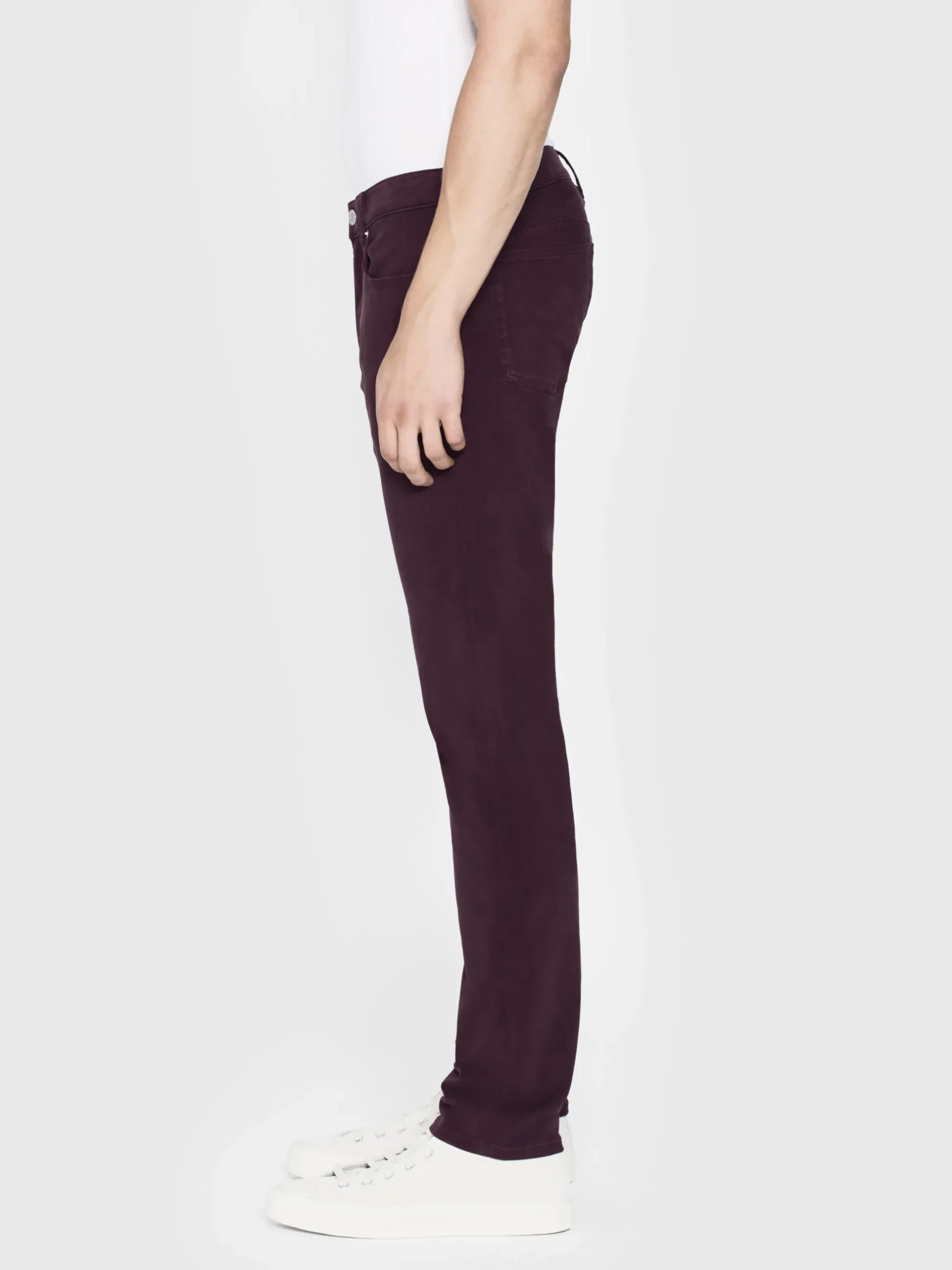 L'Homme Slim Brushed Twill in Wine