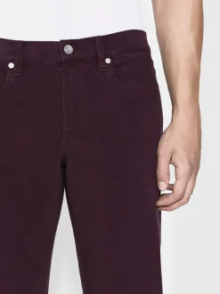 L'Homme Slim Brushed Twill in Wine